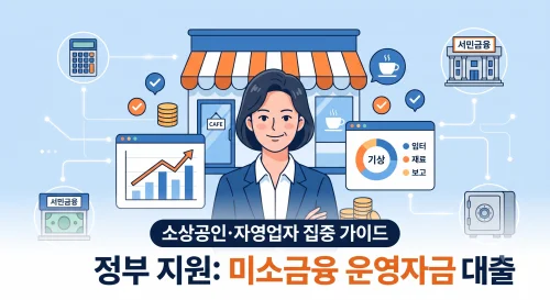 소상공인 미소금융 운영자금 대출 조건 및 자영업자 지원 가이드